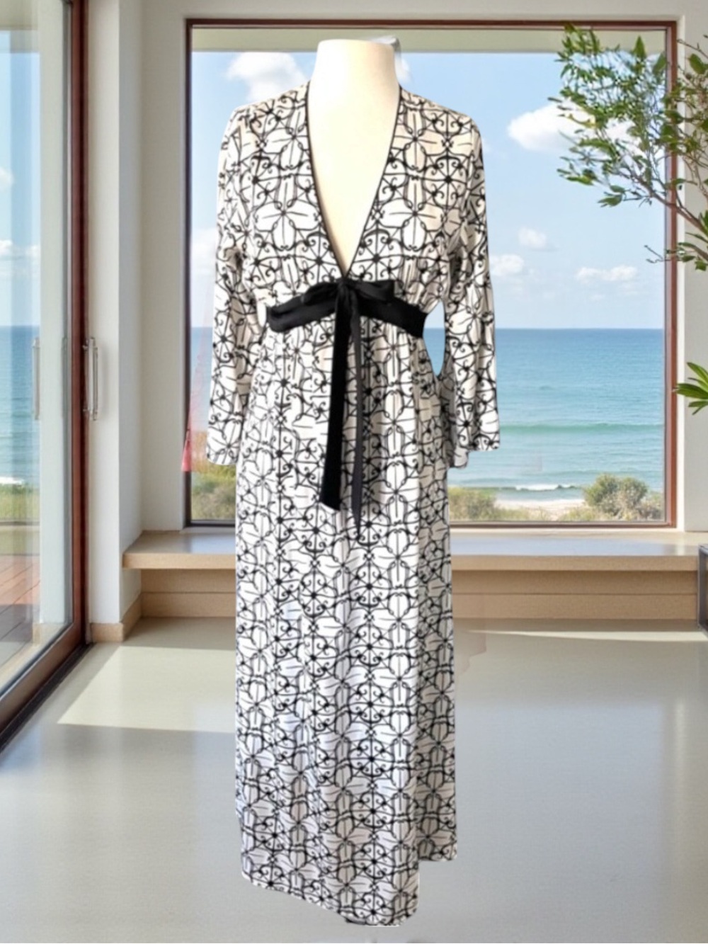 KATE SPADE DREAM A LITTLE DREAM LOUNGING MAXI DRESS